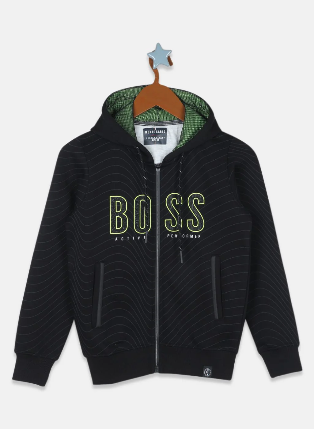 Boys Black Printed Sweatshirt