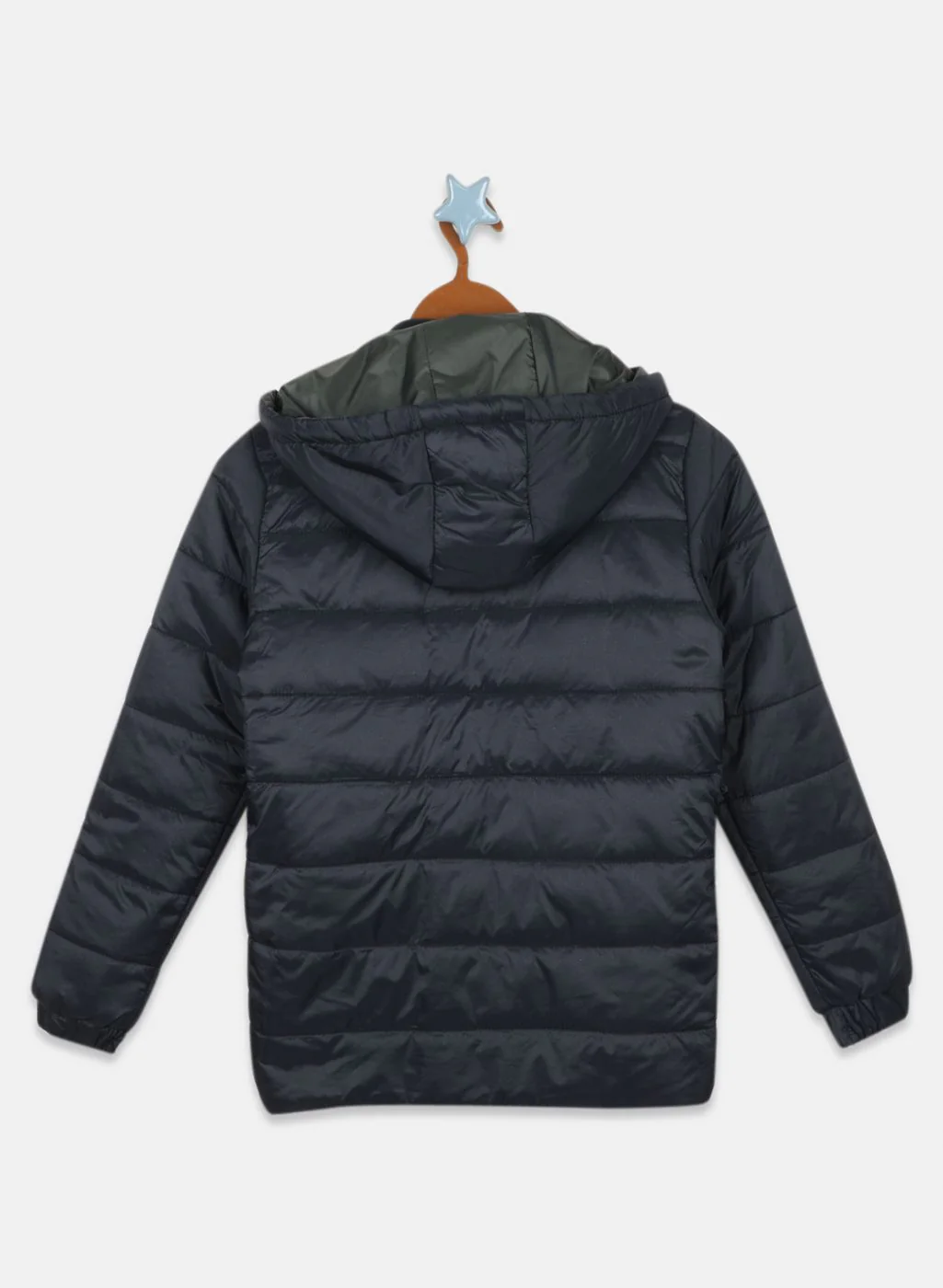 Boys Black Reversible Solid Jacket - Image 2