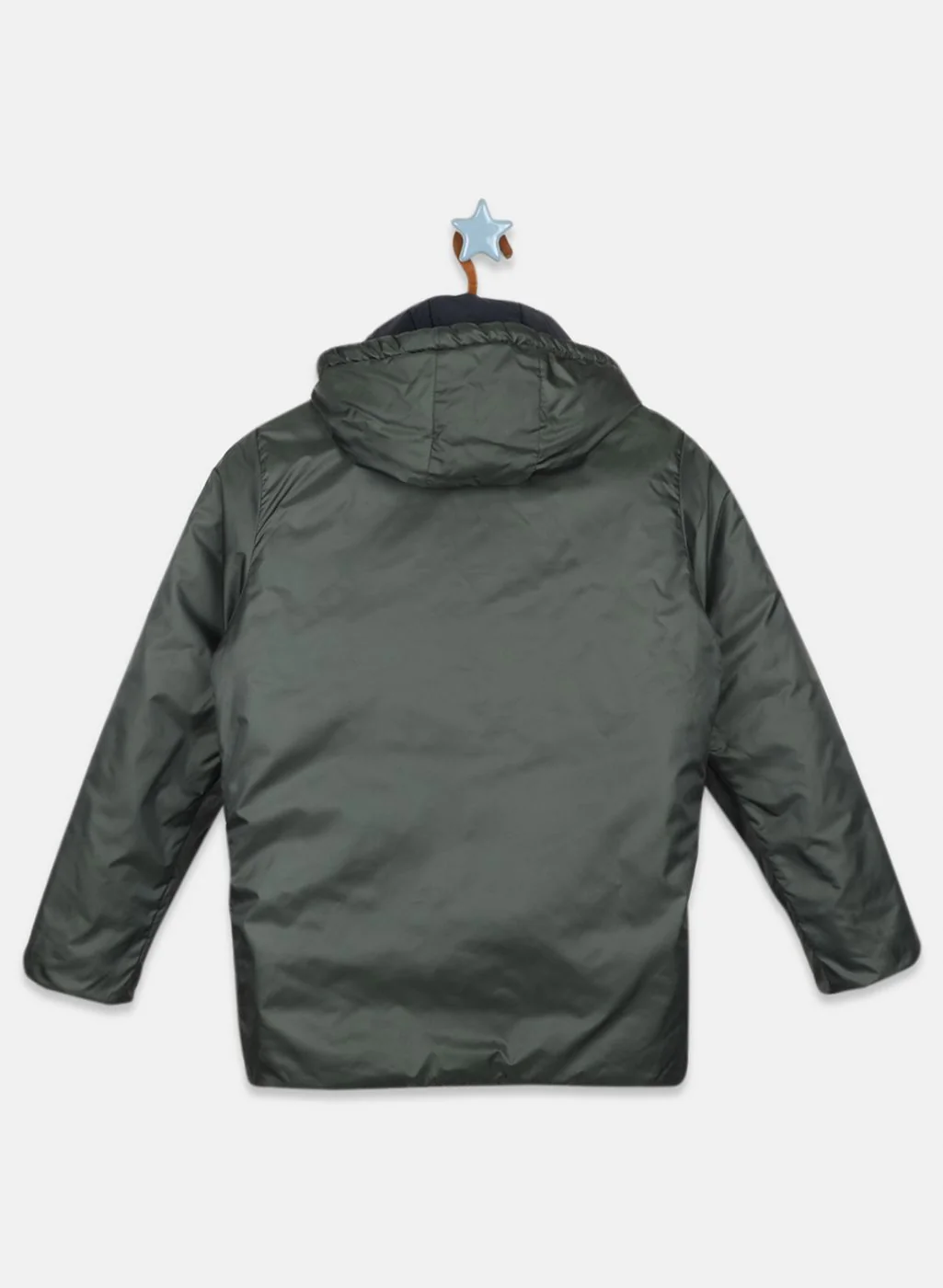 Boys Black Reversible Solid Jacket - Image 5