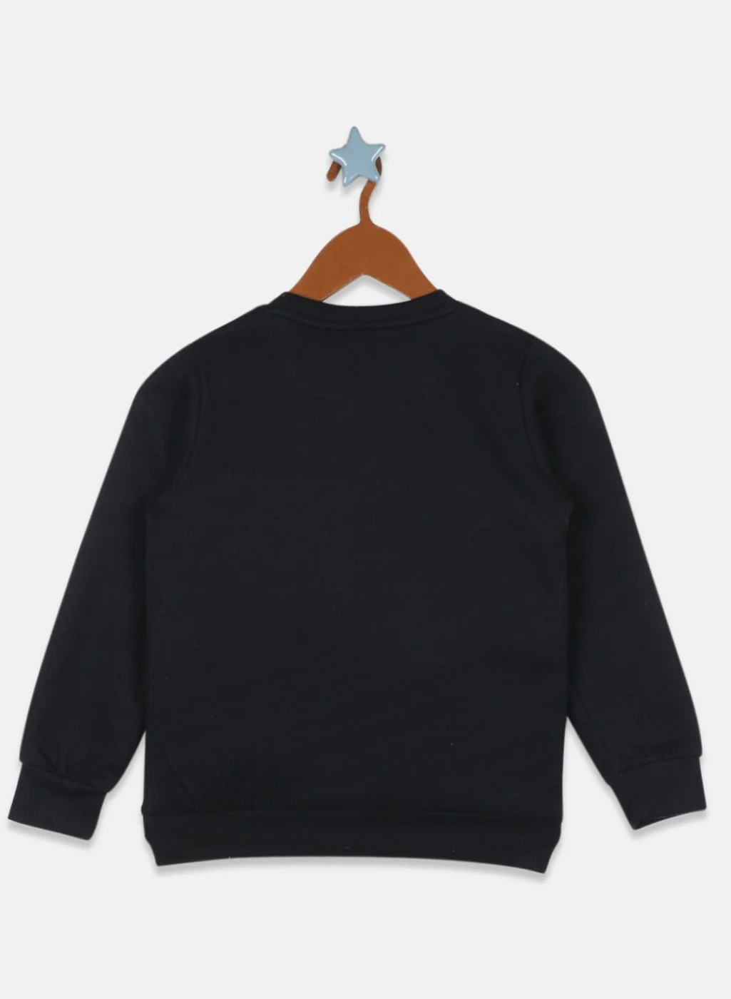 Boys Black Solid Sweatshirt - Image 2