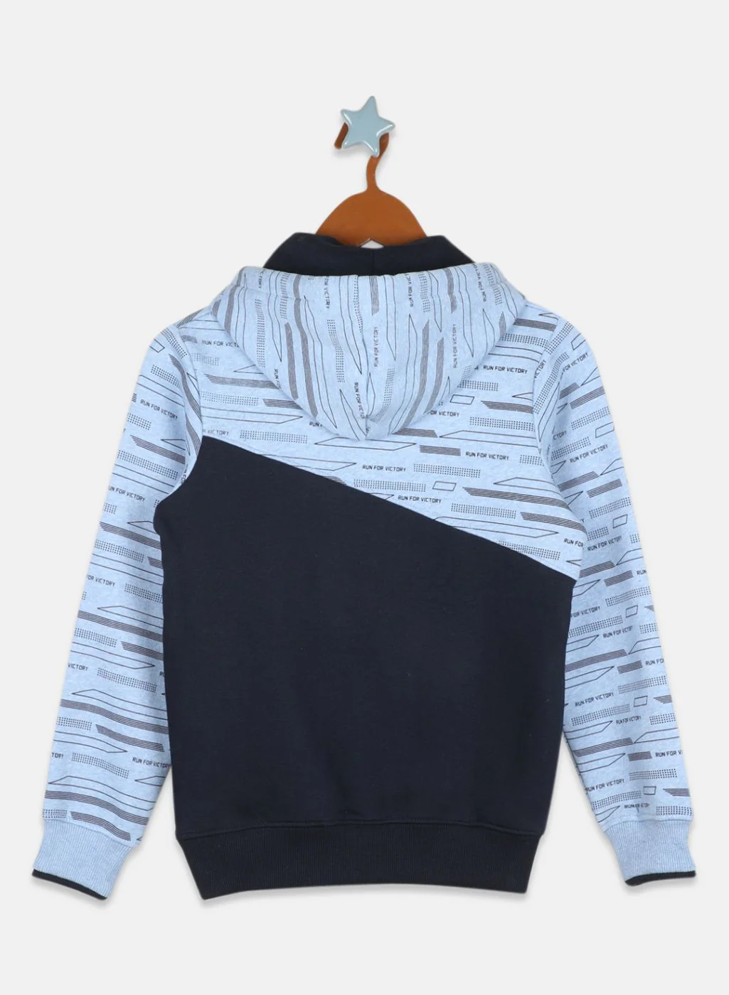 Boys Blue Printed Sweatshirt - Image 2