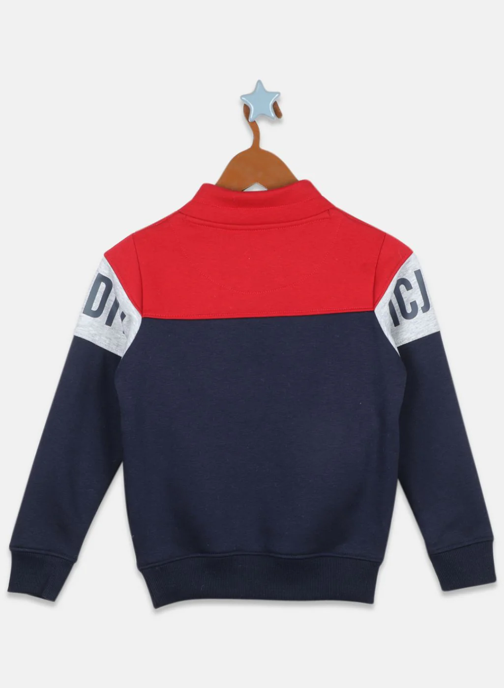 Boys Blue Printed Sweatshirt - Image 2