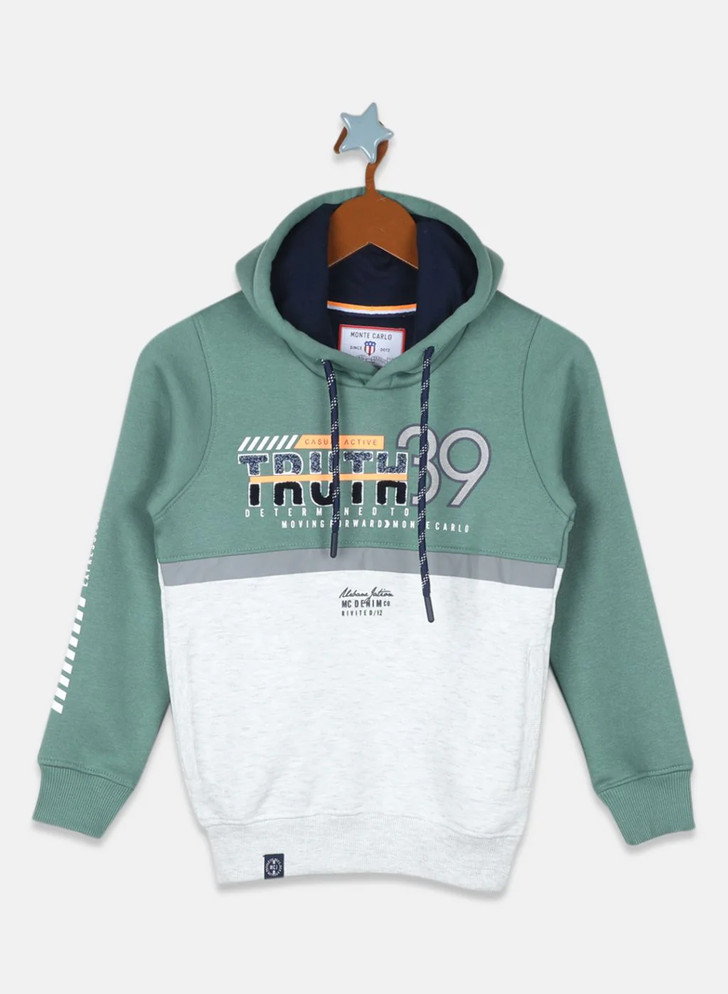 Boys Green Printed Sweatshirt