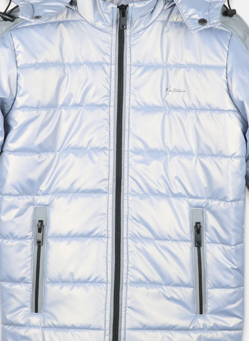 Boys Grey Solid Jacket - Image 3