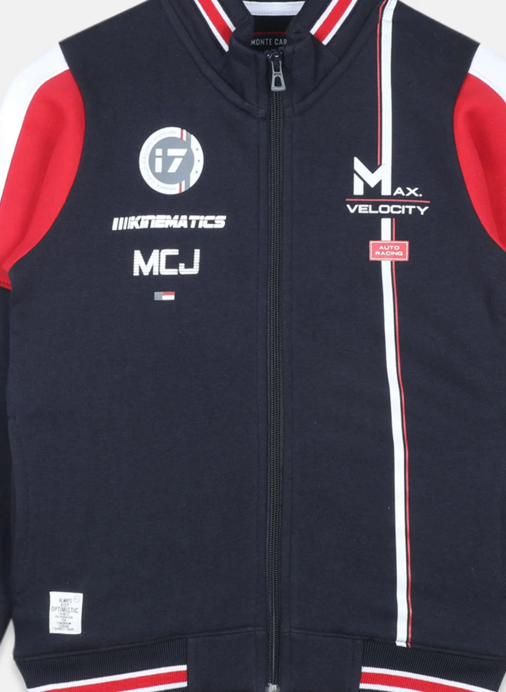 Boys NAvy Blue Printed Sweatshirt - Image 3