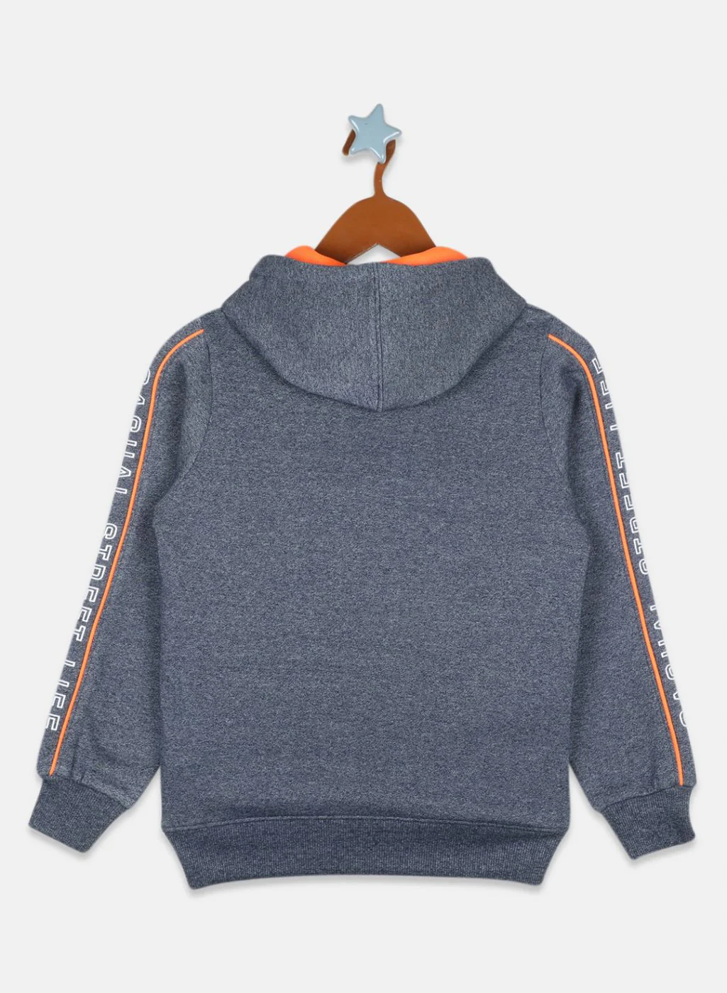 Boys NAvy Blue Printed Sweatshirt - Image 2