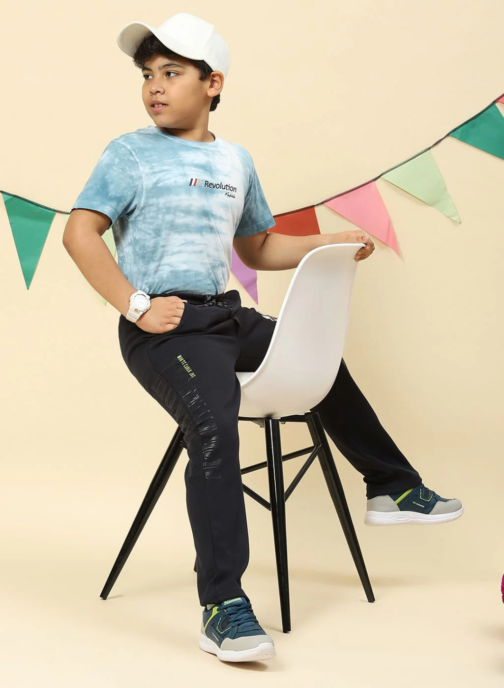 Boys NAvy Blue Regular Fit Lower