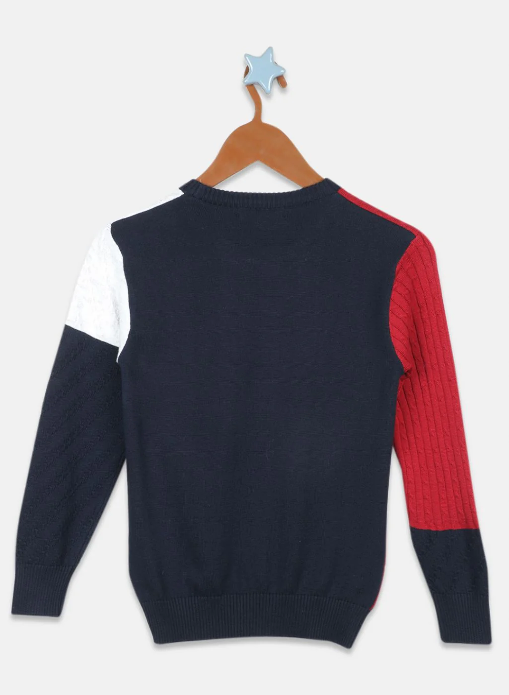 Boys NAvy Blue Stripe Pullover - Image 2