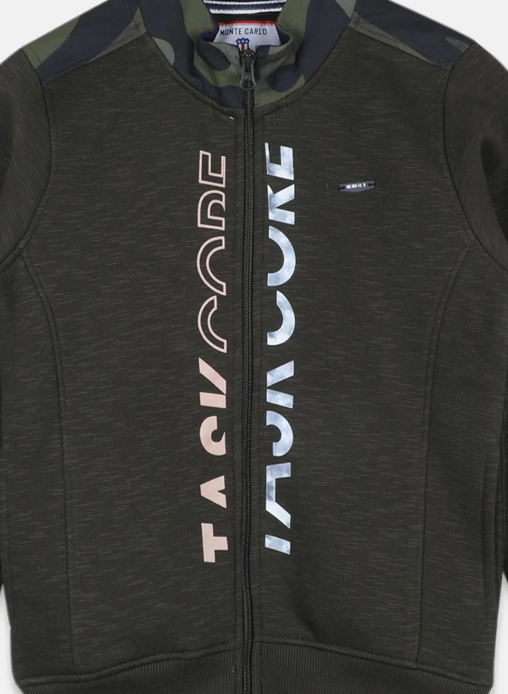 Boys Olive Printed Sweatshirt - Image 3