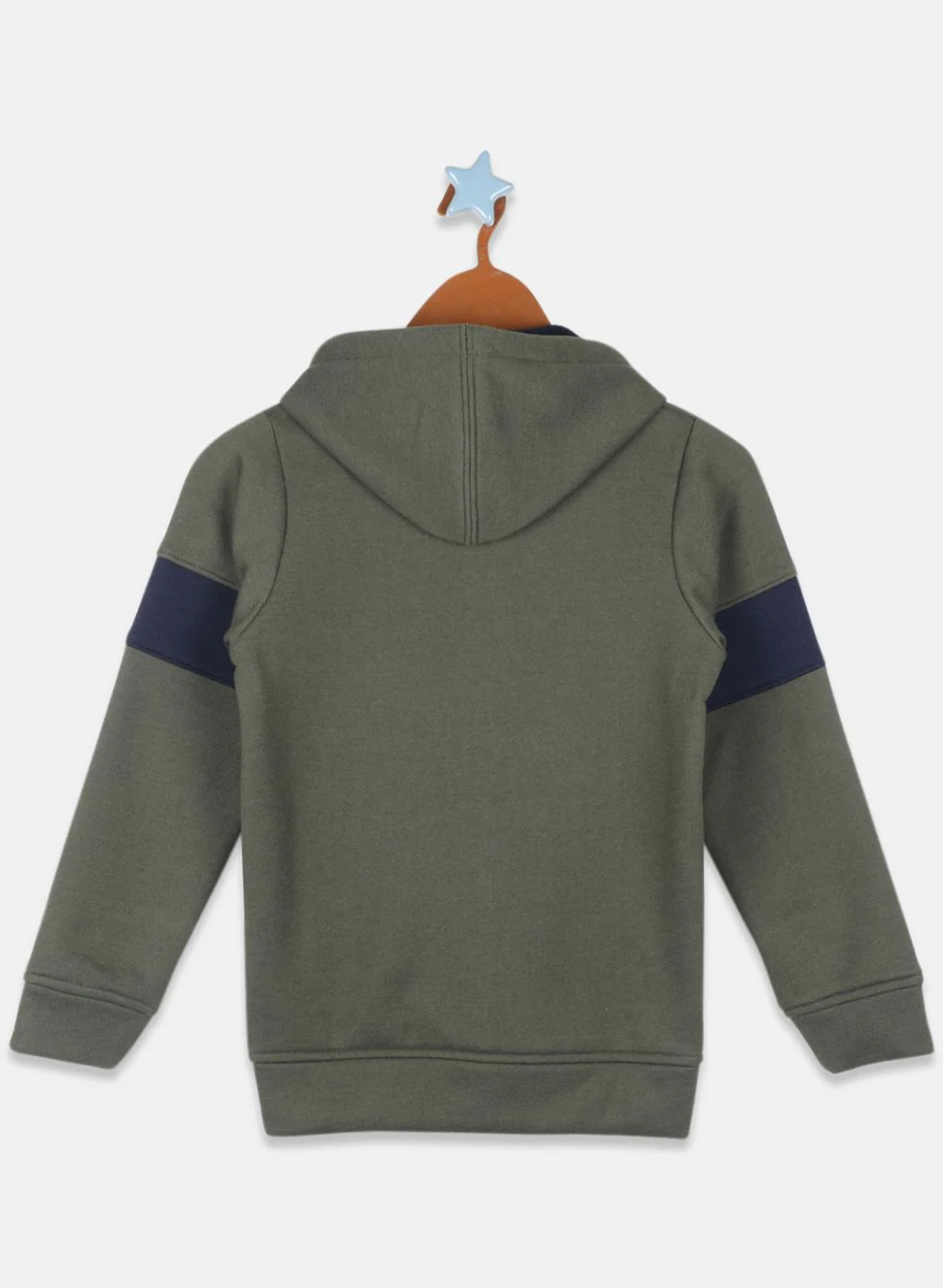 Boys Olive Printed Sweatshirt - Image 2