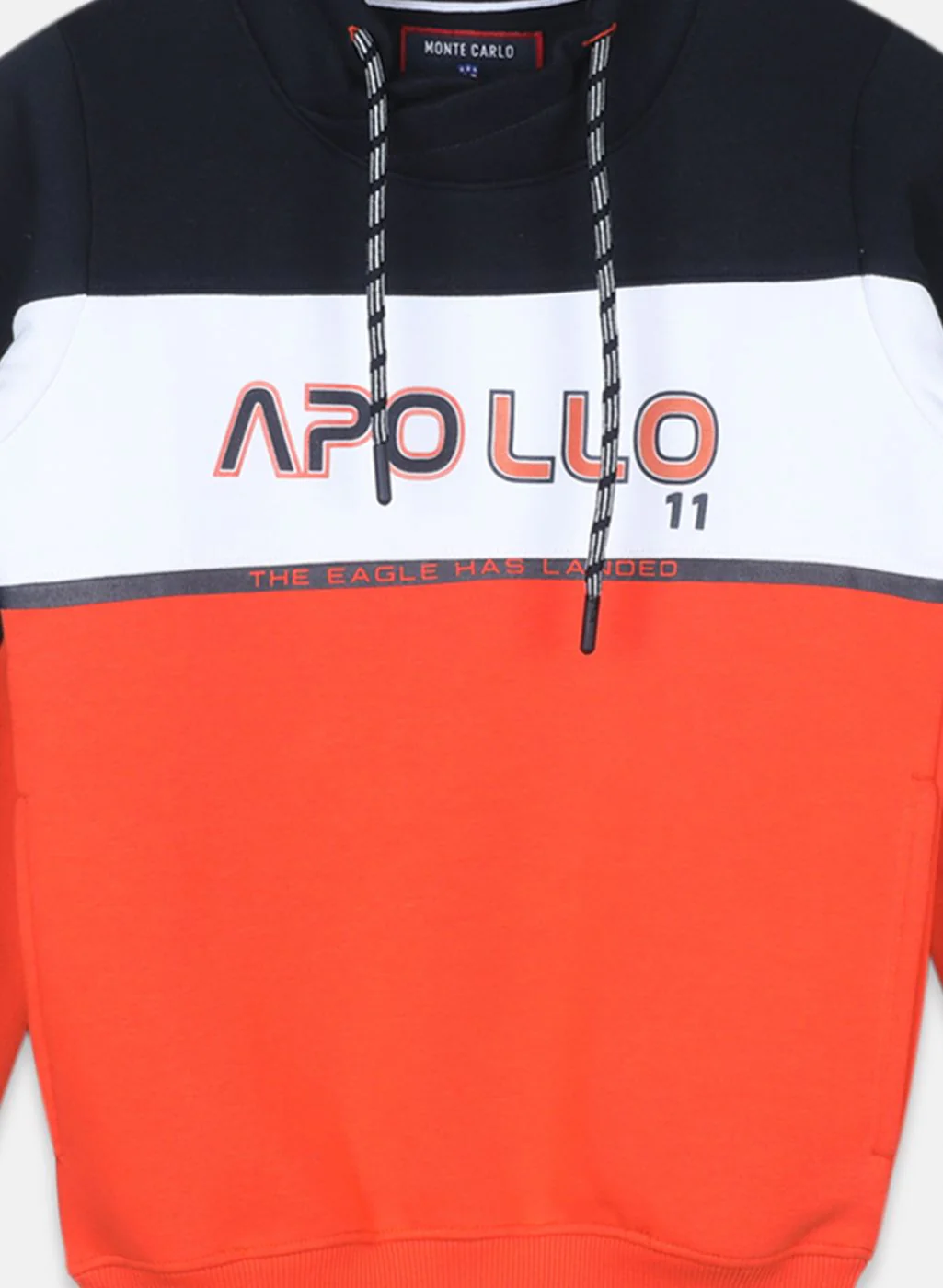 Boys Orange Printed Sweatshirt - Image 3