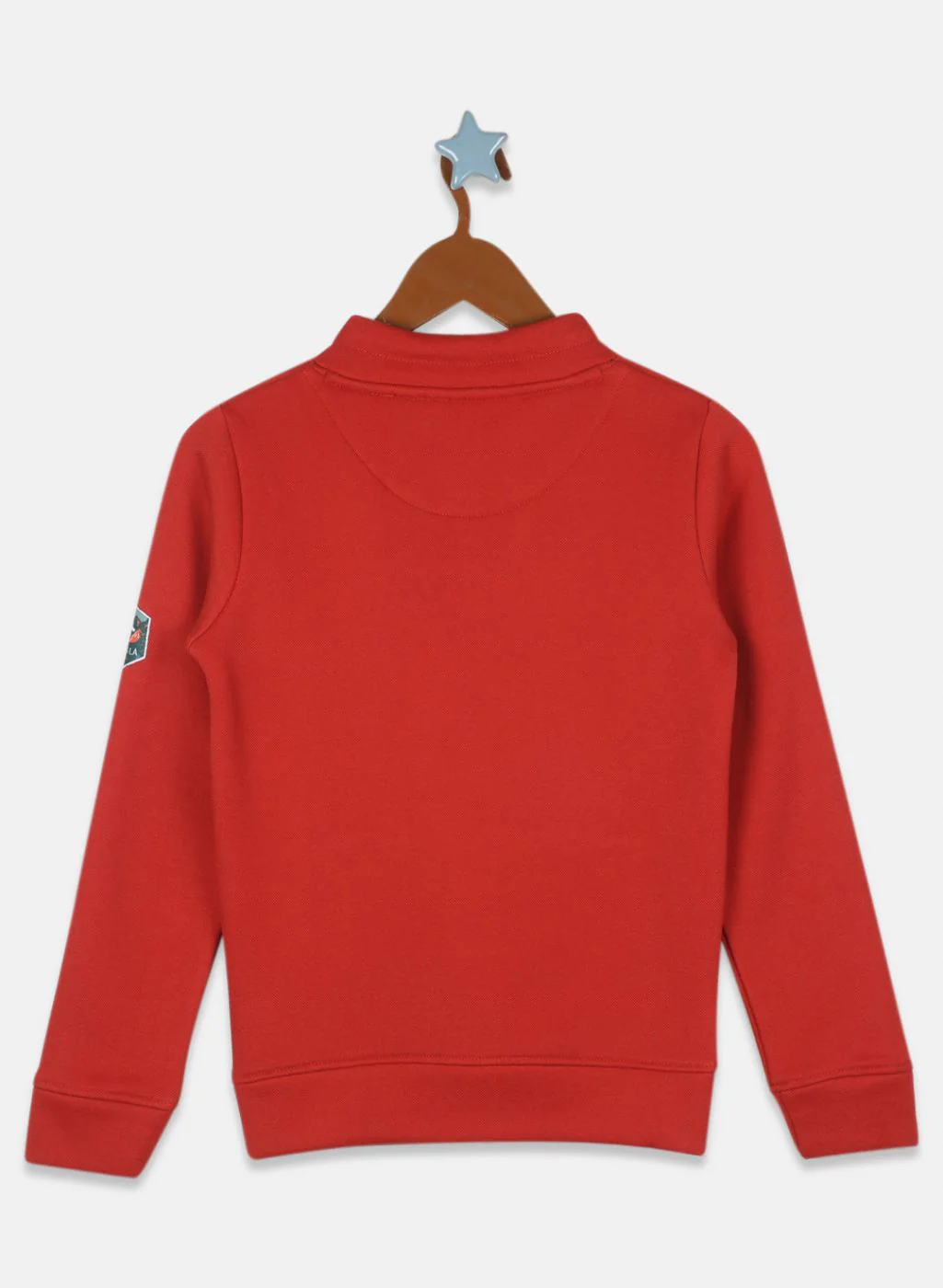 Boys Orange Printed Sweatshirt - Image 2
