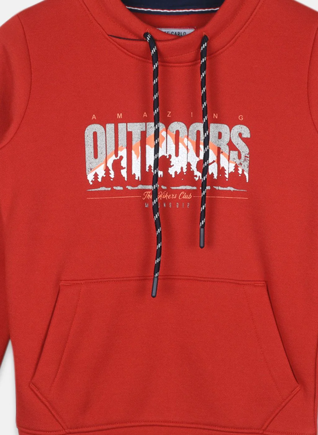 Boys Orange Printed Sweatshirt - Image 3