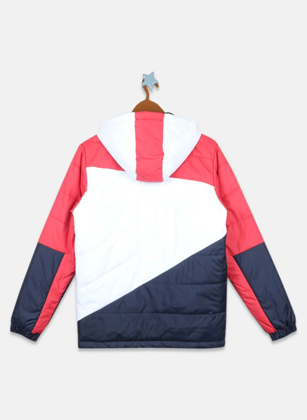 Boys Red Solid Jacket - Image 2