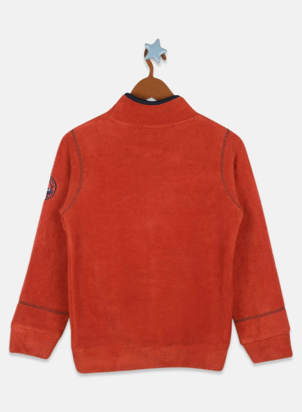 Boys Rust Orange Printed Sweatshirt - Image 2