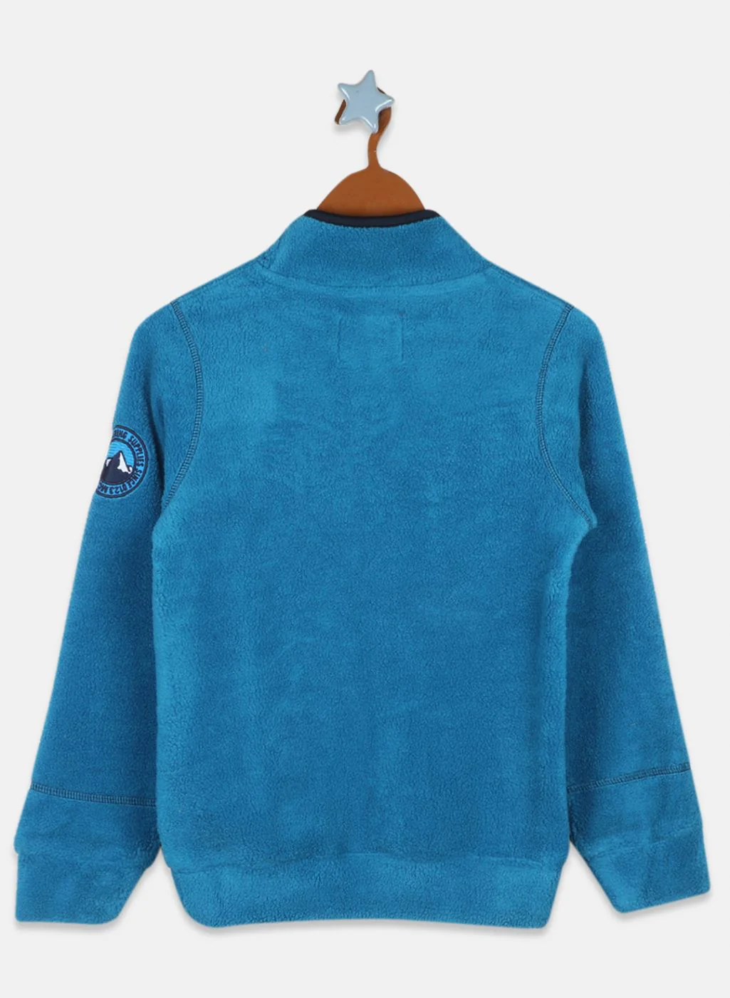 Boys Teal Blue Printed Sweatshirt - Image 2