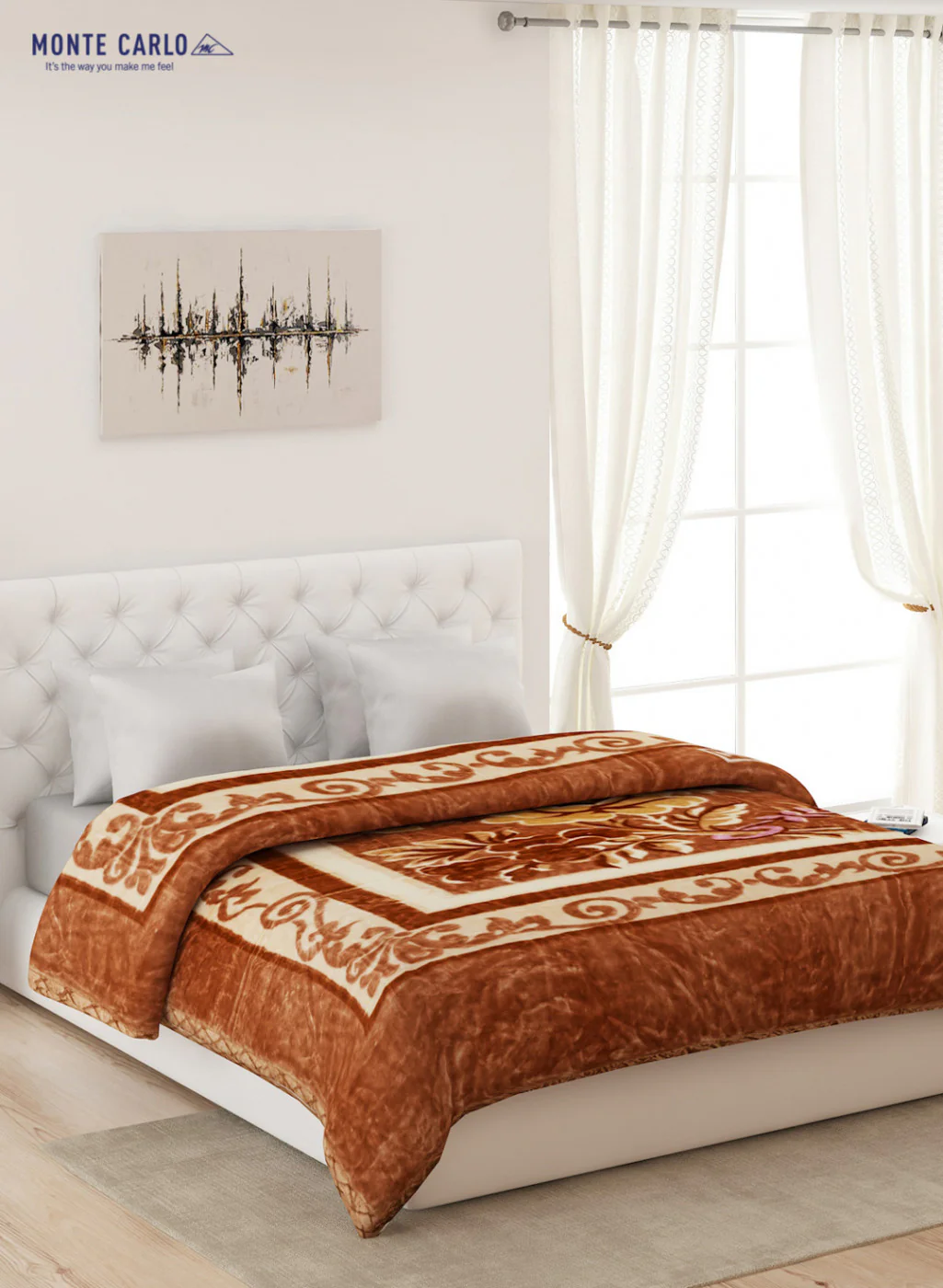 Double Bed Multicolor Mink Blanket - 2 Ply