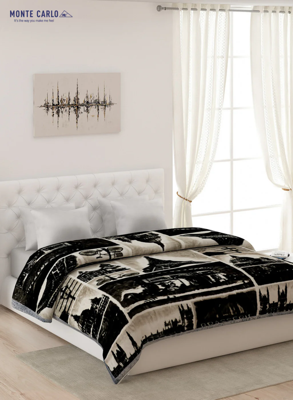 Double Bed Multicolor Mink Blanket - 2 Ply