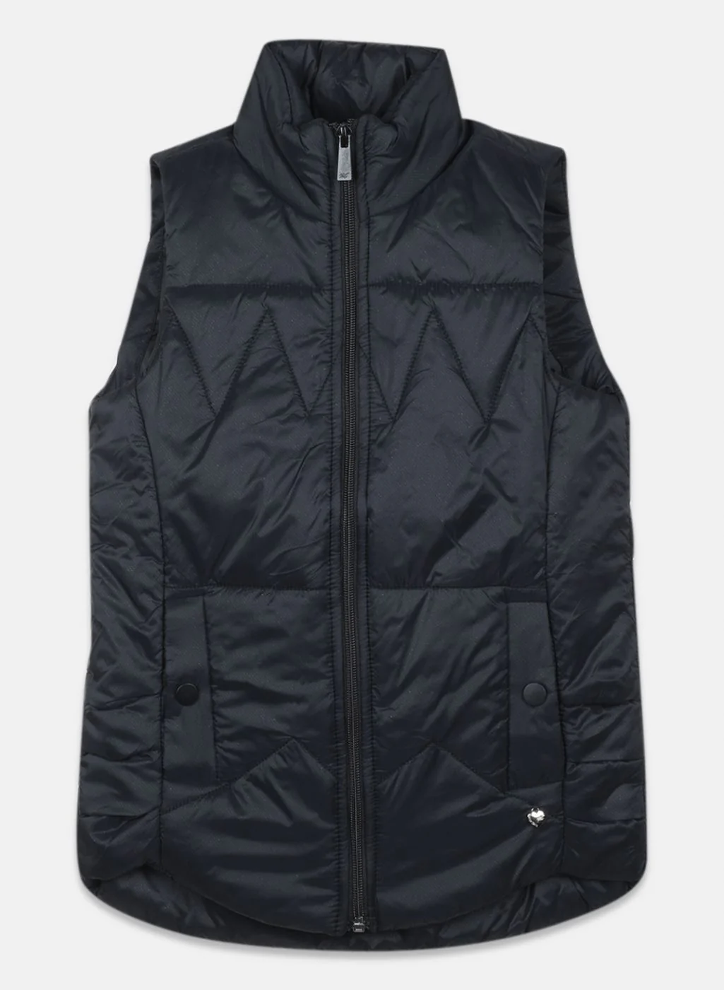 Girls Black Solid Jacket