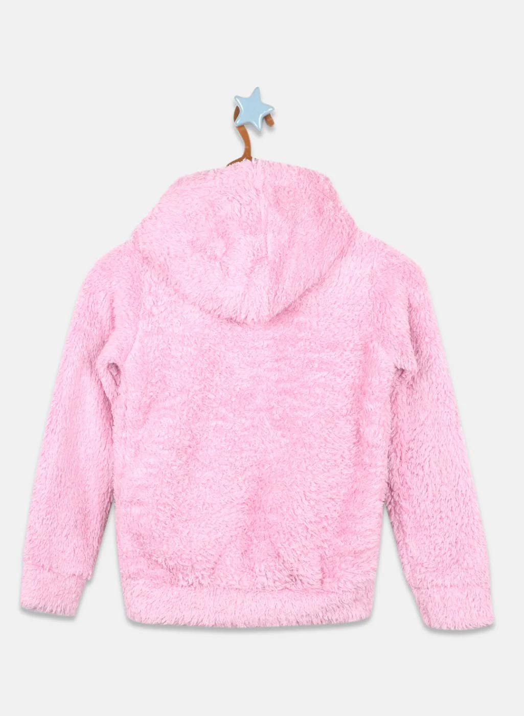 Girls Pink Solid Sweatshirt - Image 2