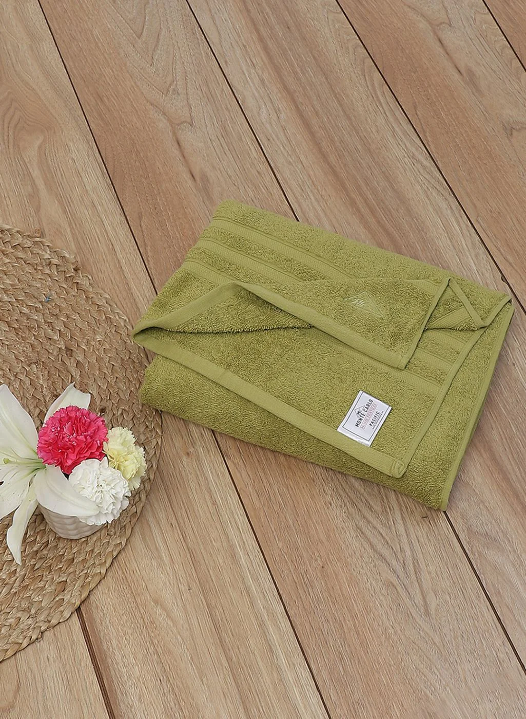 Green Cotton 525 GSM Bath Towel