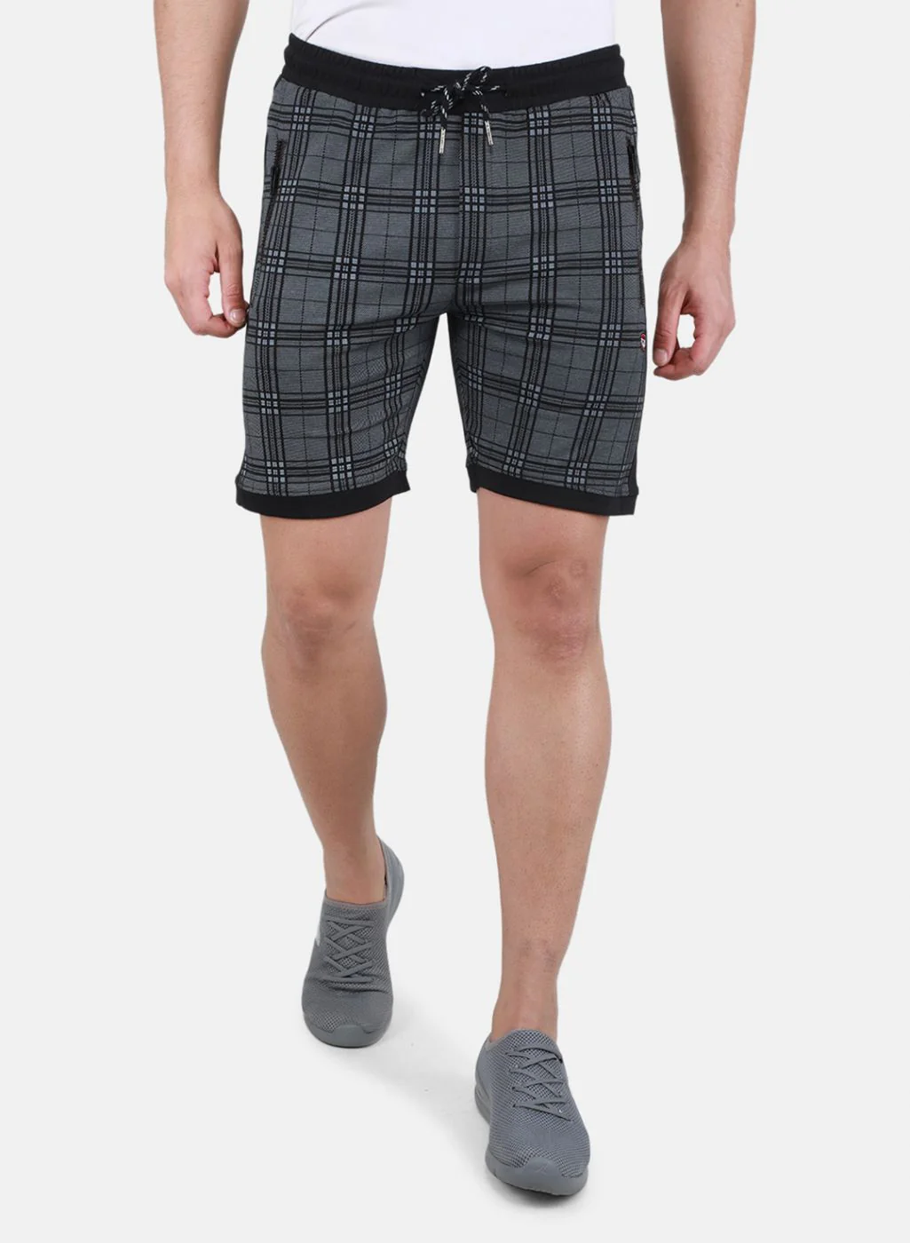 Men Black Printed Bermuda