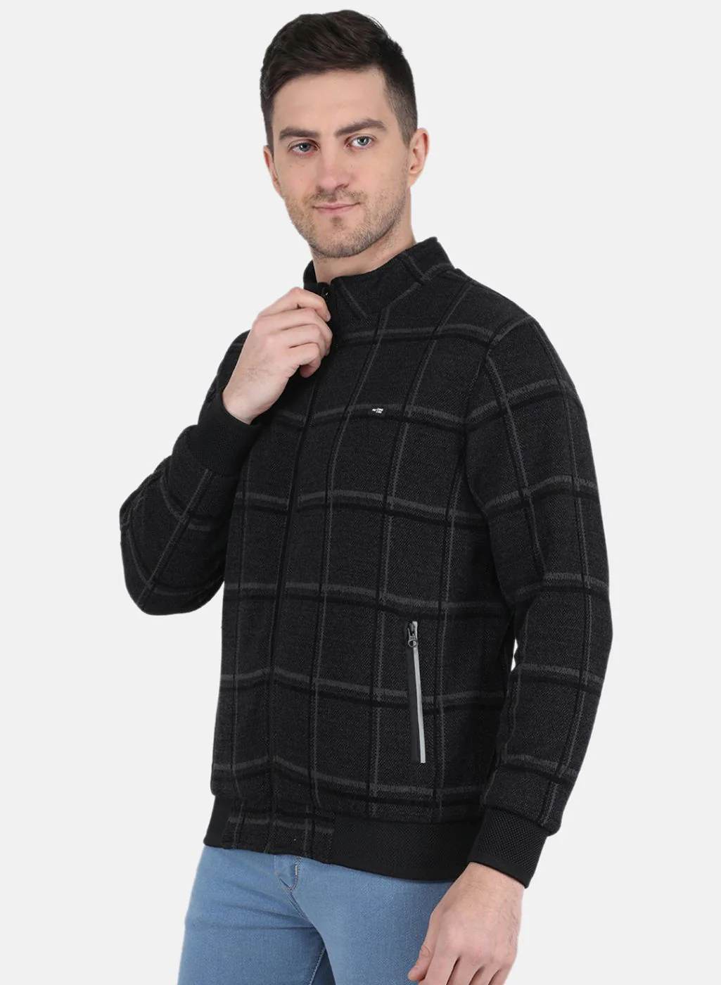 Men Black Printed Jacket - Image 2