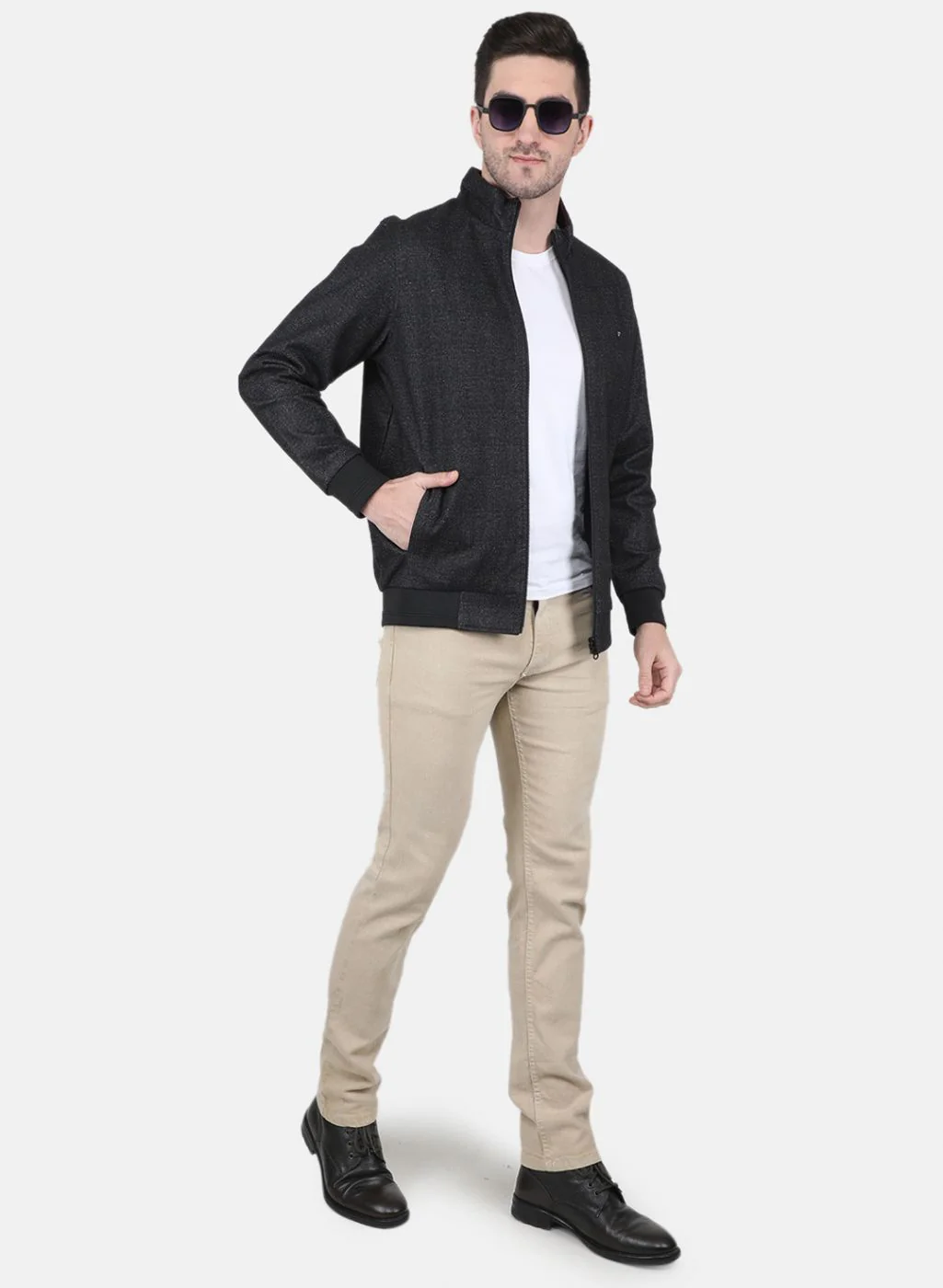 Men Black Printed Jacket - Image 4