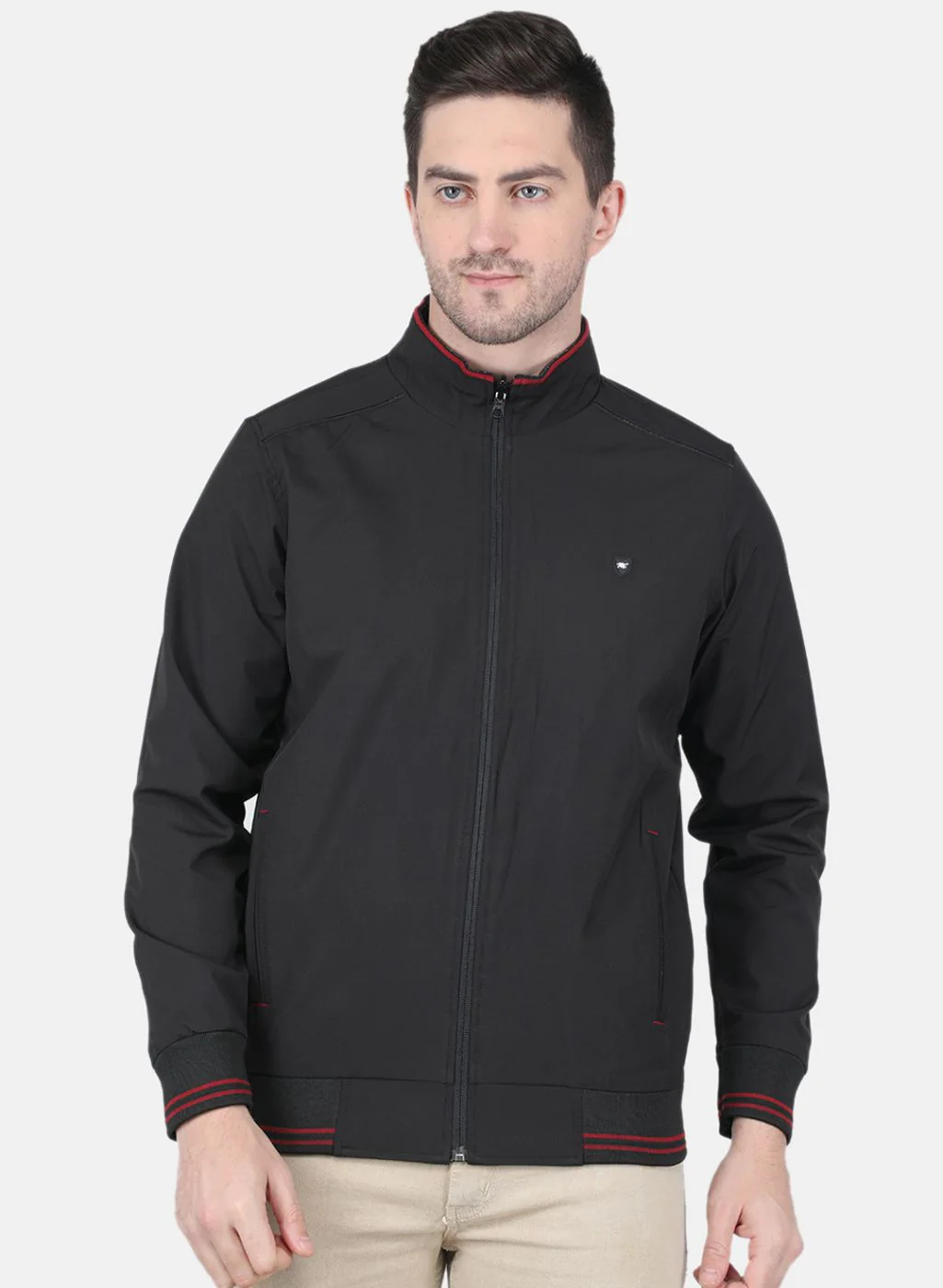 Men Black Printed Jacket - Image 7
