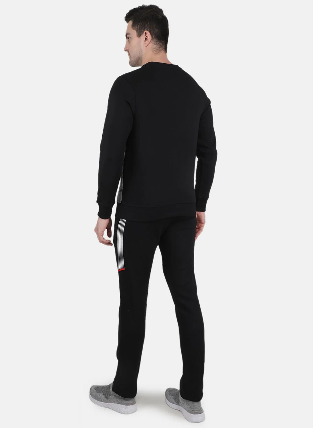Men Black Printed Tracksuit - Image 3