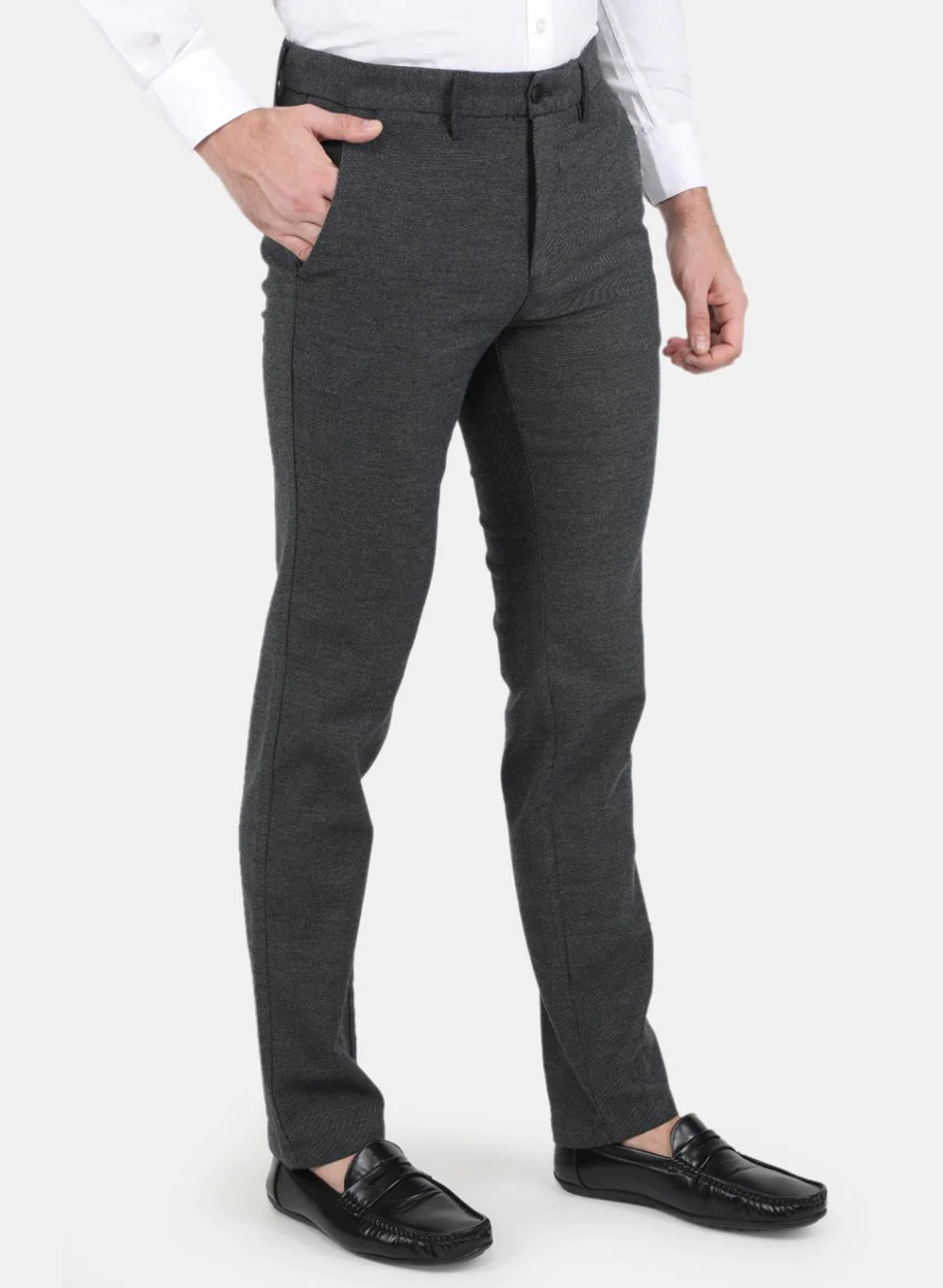 Men Black Smart Fit Trouser - Image 6