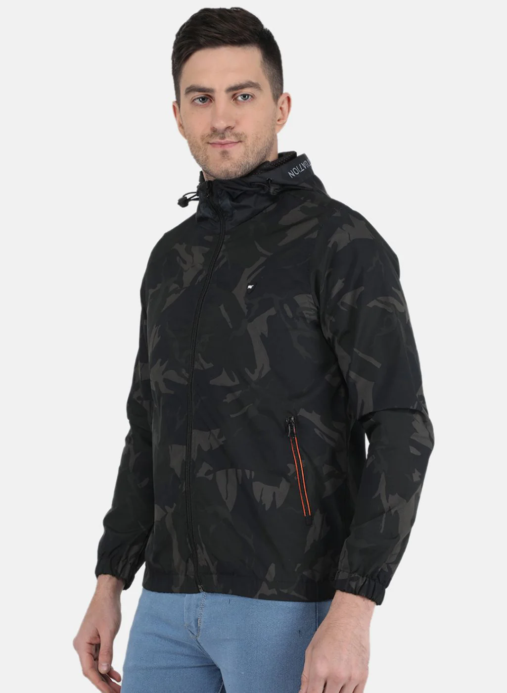 Men Black Solid Jacket - Image 2