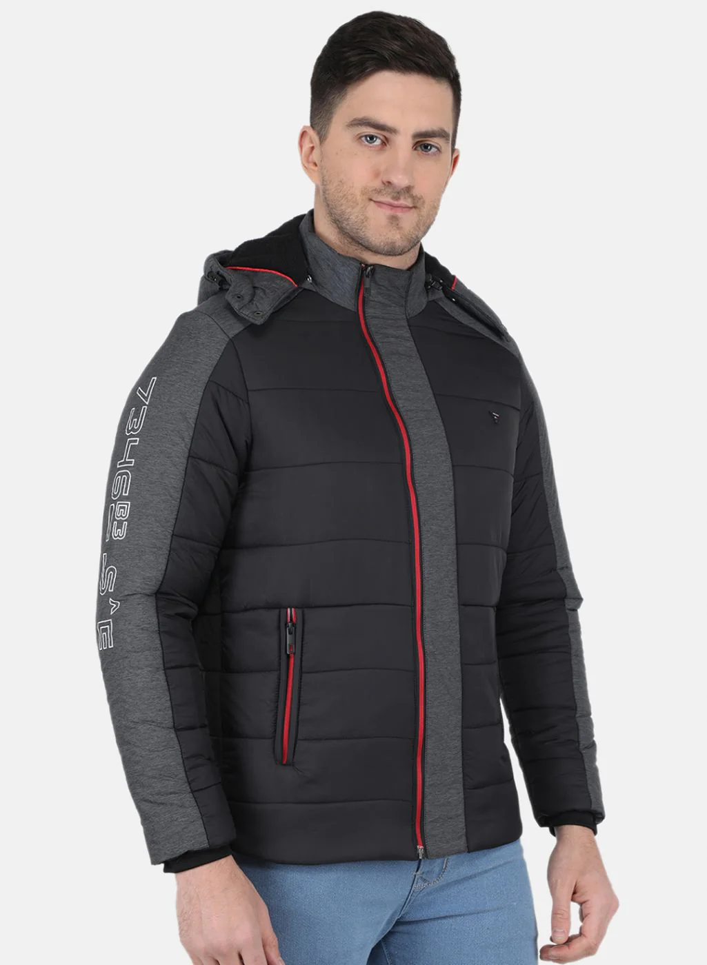 Men Black Solid Jacket - Image 6