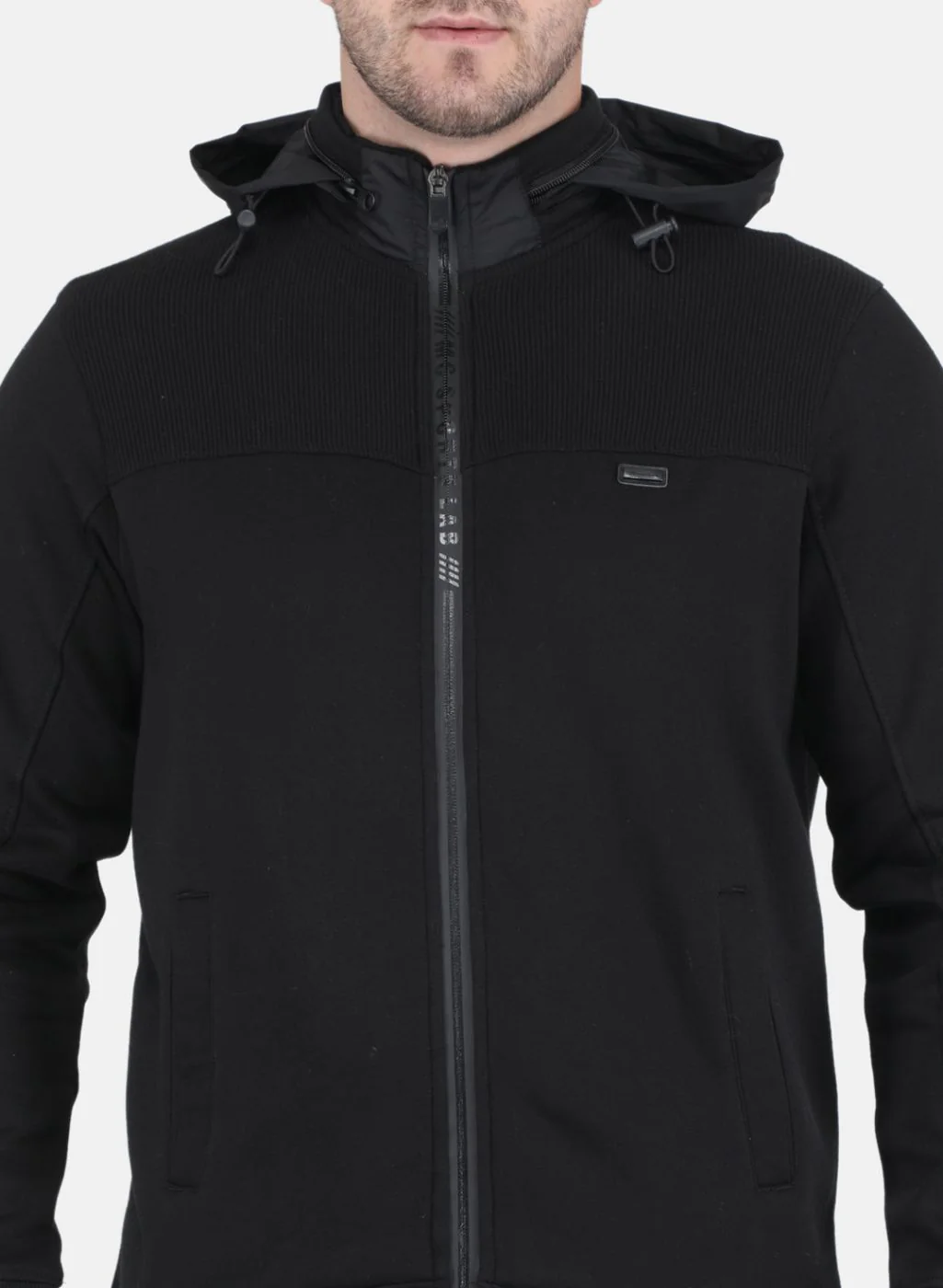 Men Black Solid Sweatshirt - Image 5
