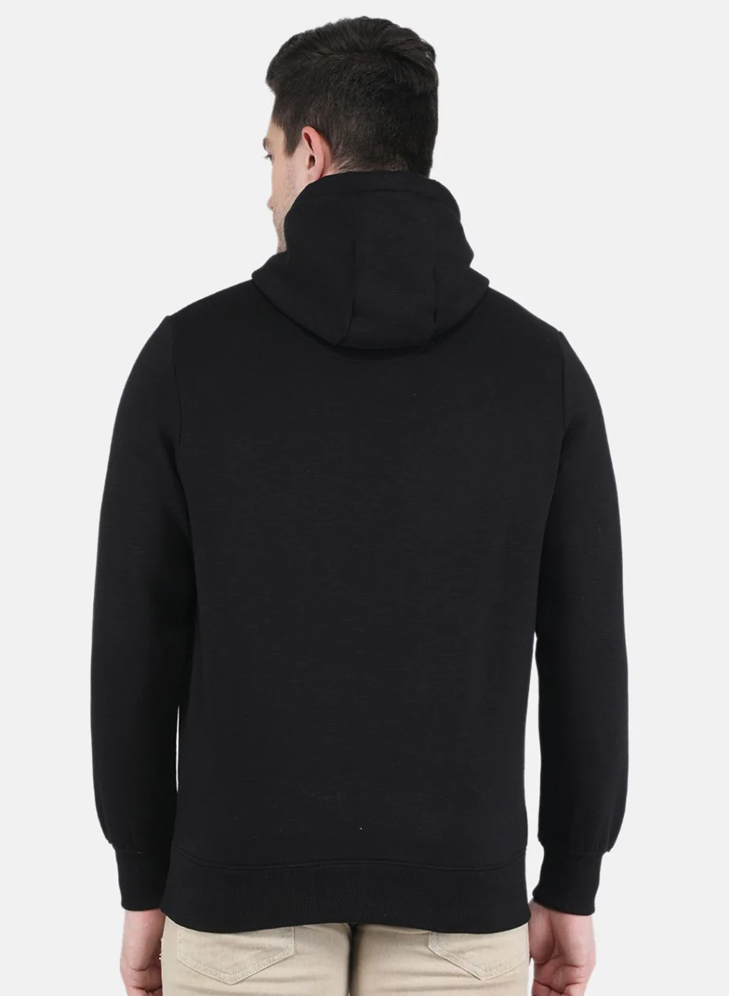 Men Black Solid T-Shirt - Image 3