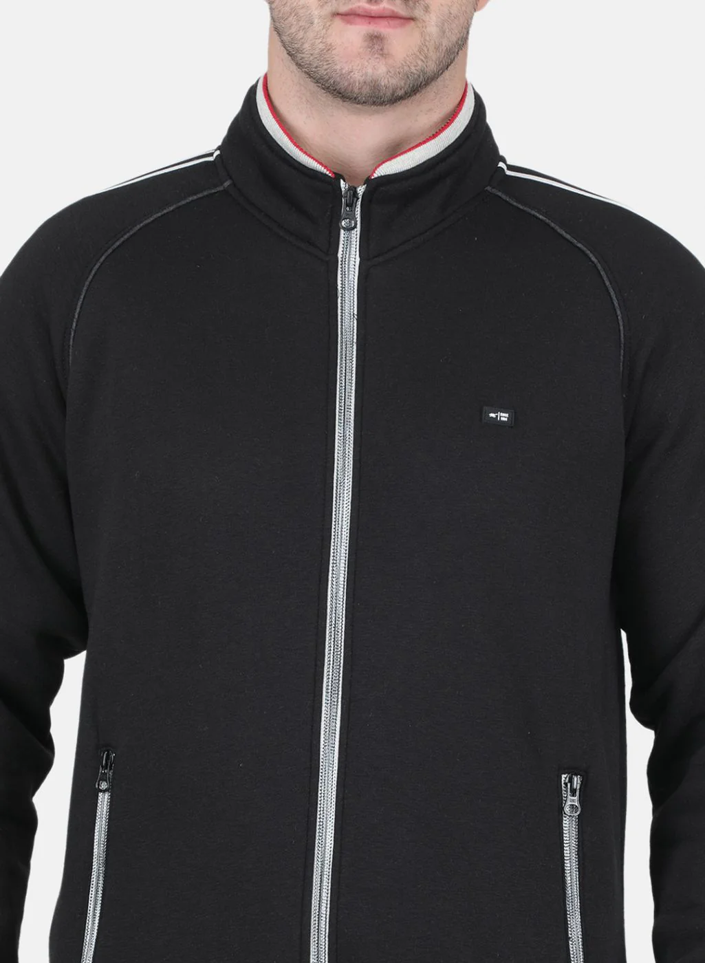 Men Black Solid Tracksuit - Image 6