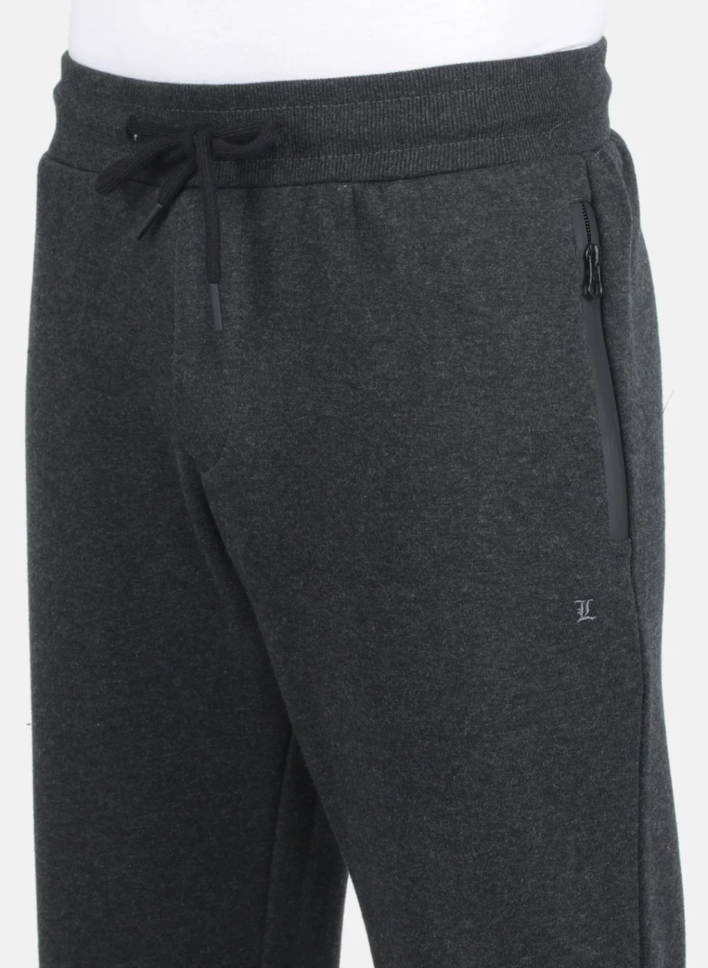 Men Black Solid Tracksuit - Image 5