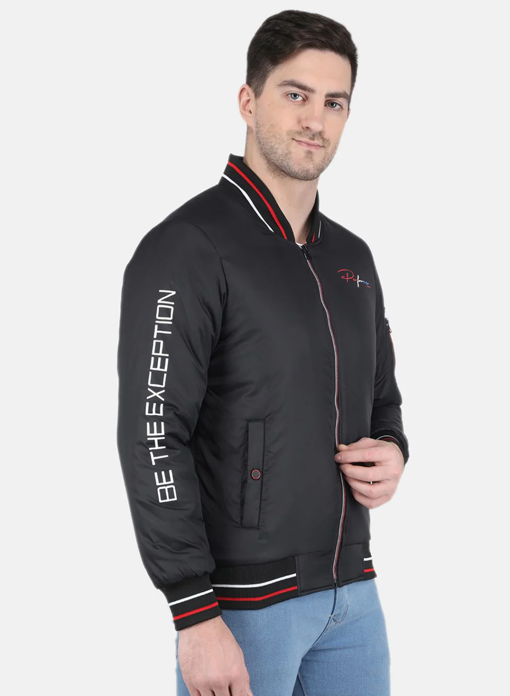 Men Blue Printed Jacket - Image 6