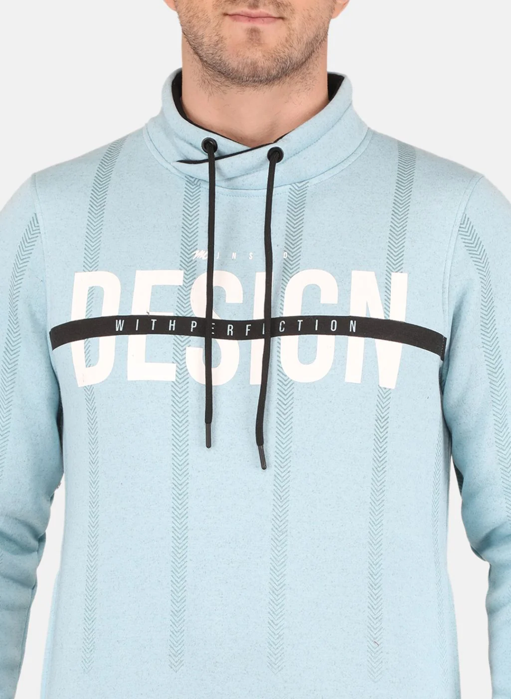 Men Blue Printed Sweatshirt - Image 5
