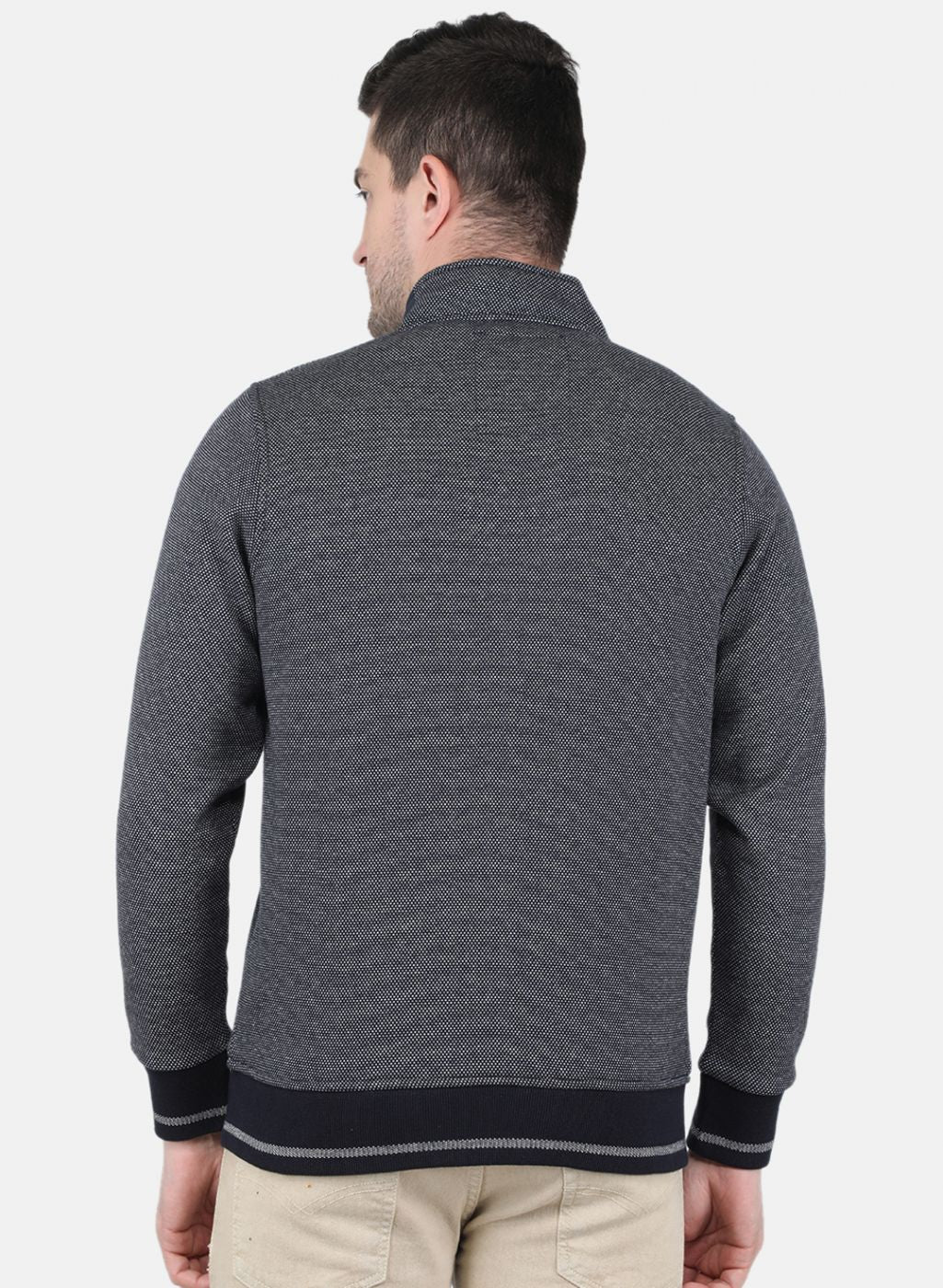 Men Blue Printed Sweatshirt - Image 3