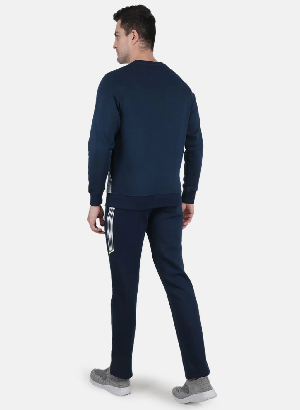 Men Blue Printed Tracksuit - Image 3