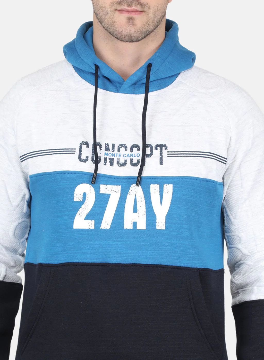Men Blue Printed Tracksuit - Image 6