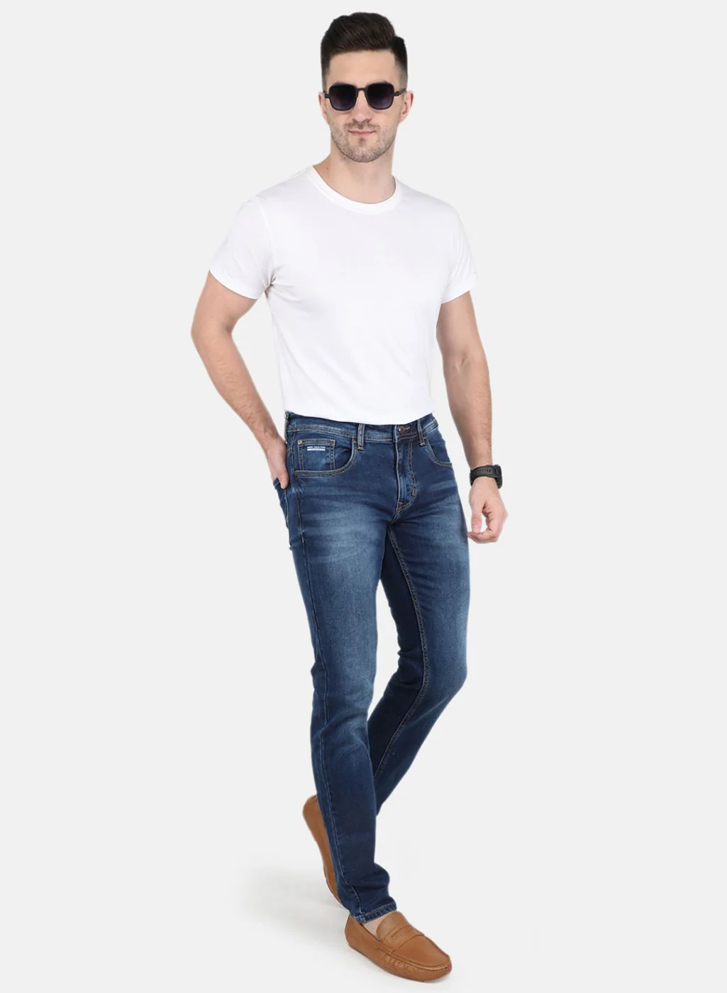 Men Blue Skinny Fit Denim - Image 4