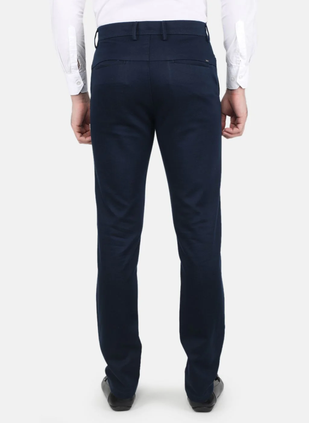 Men Blue Slim Fit Trouser - Image 3