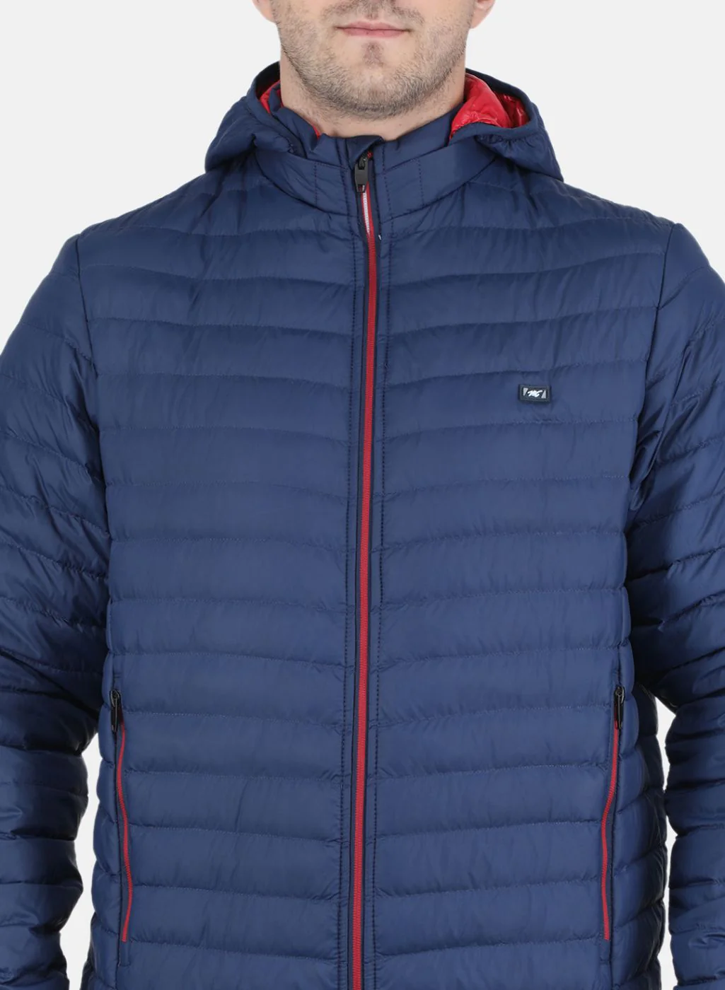 Men Blue Solid Jacket - Image 5