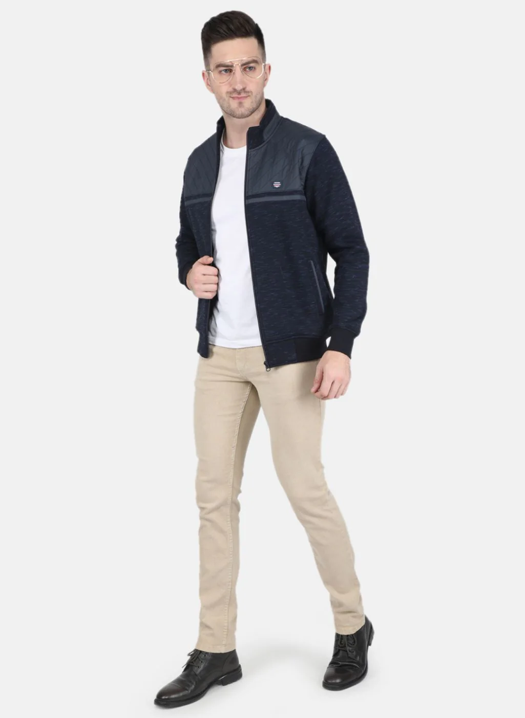 Men Blue Solid Sweatshirt - Image 4