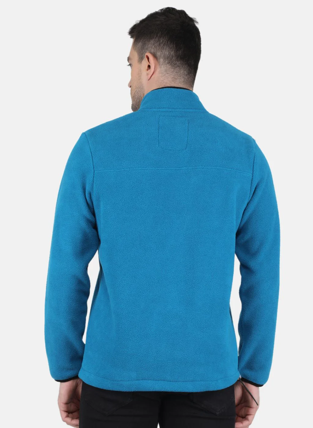 Men Blue Solid T-Shirt - Image 3