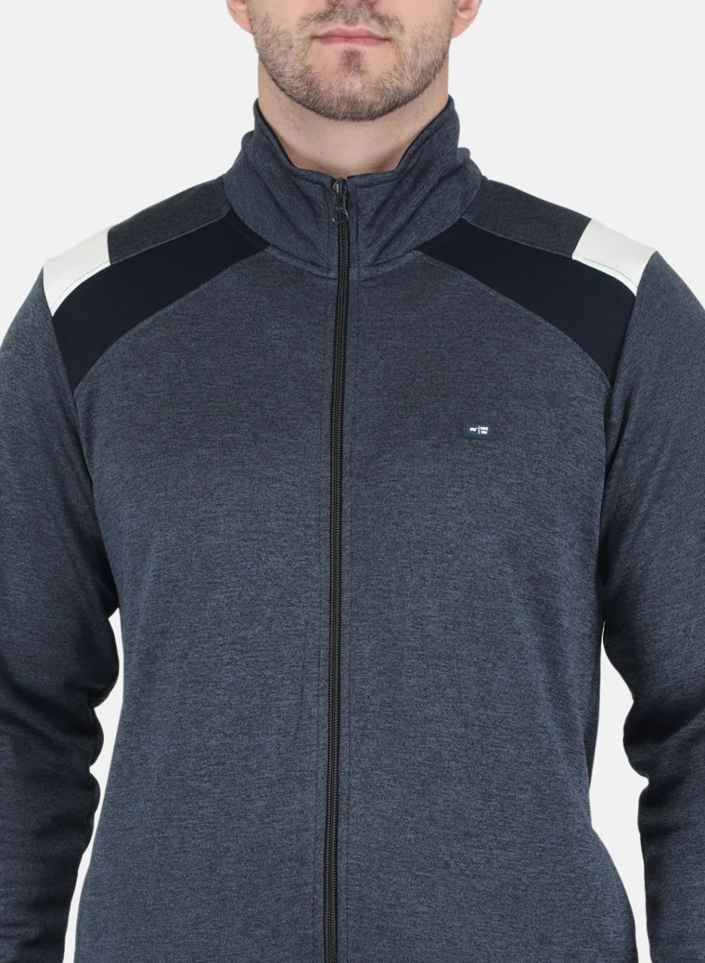 Men Blue Solid Tracksuit - Image 6