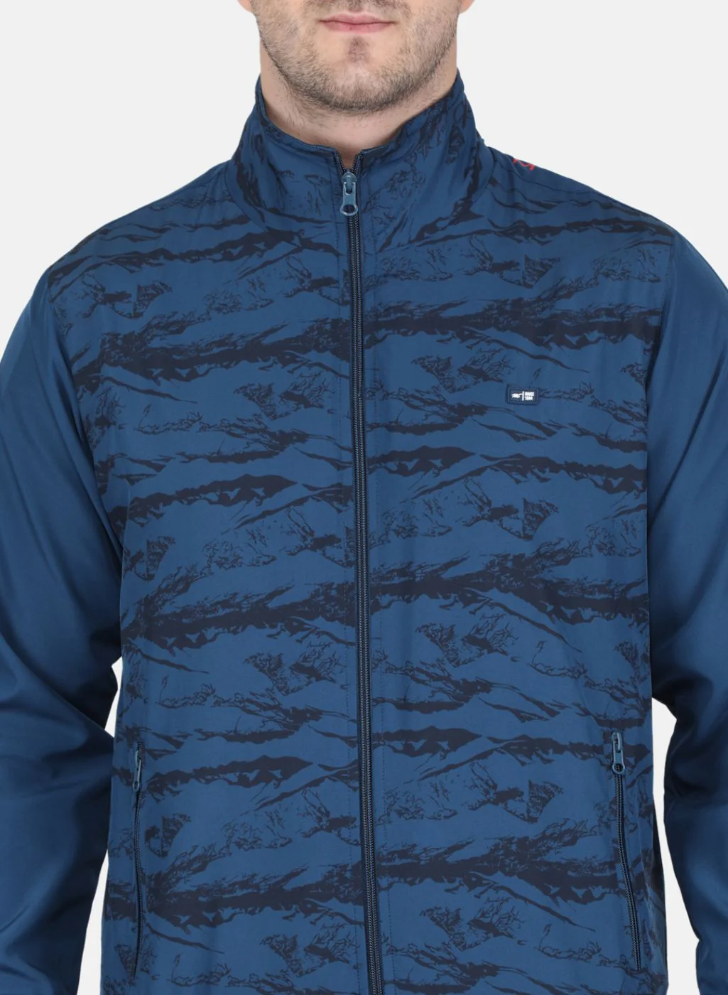 Men Blue Solid Tracksuit - Image 5