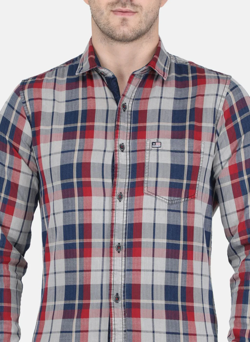 Men Brown Check Shirt - Image 5